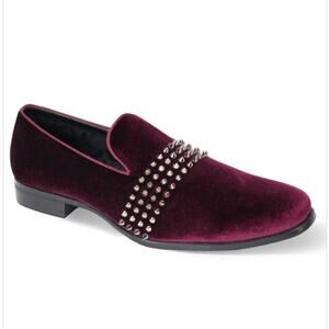 AfterMidnight 6787 Burgundy Silver Smoking Shoes